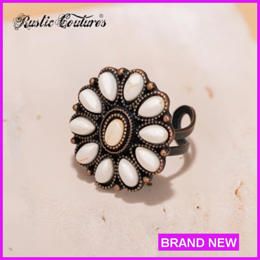 Adjustable Statement Cuff Ring Boho Chic Elegant … - image 7